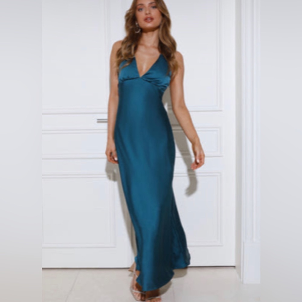 Hello Molly Teal Maxi Dress